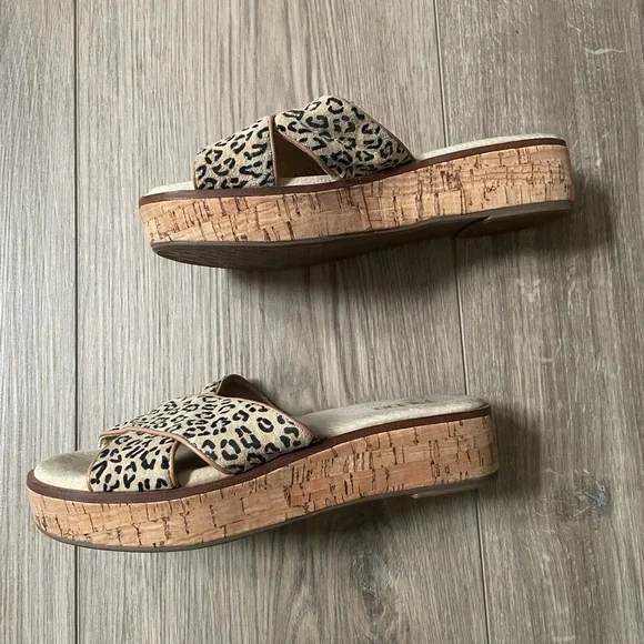VTG Y2K Women's Leopard Print Sandals - Picture 3 of 7